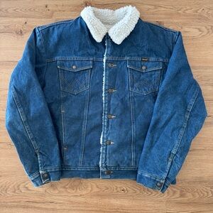 Vintage Y2K Wrangler Sherpa Lined Denim Jacket